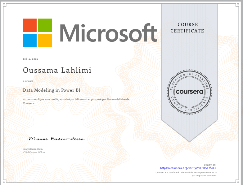 Data Modeling in Power BI Oussama lahlimi